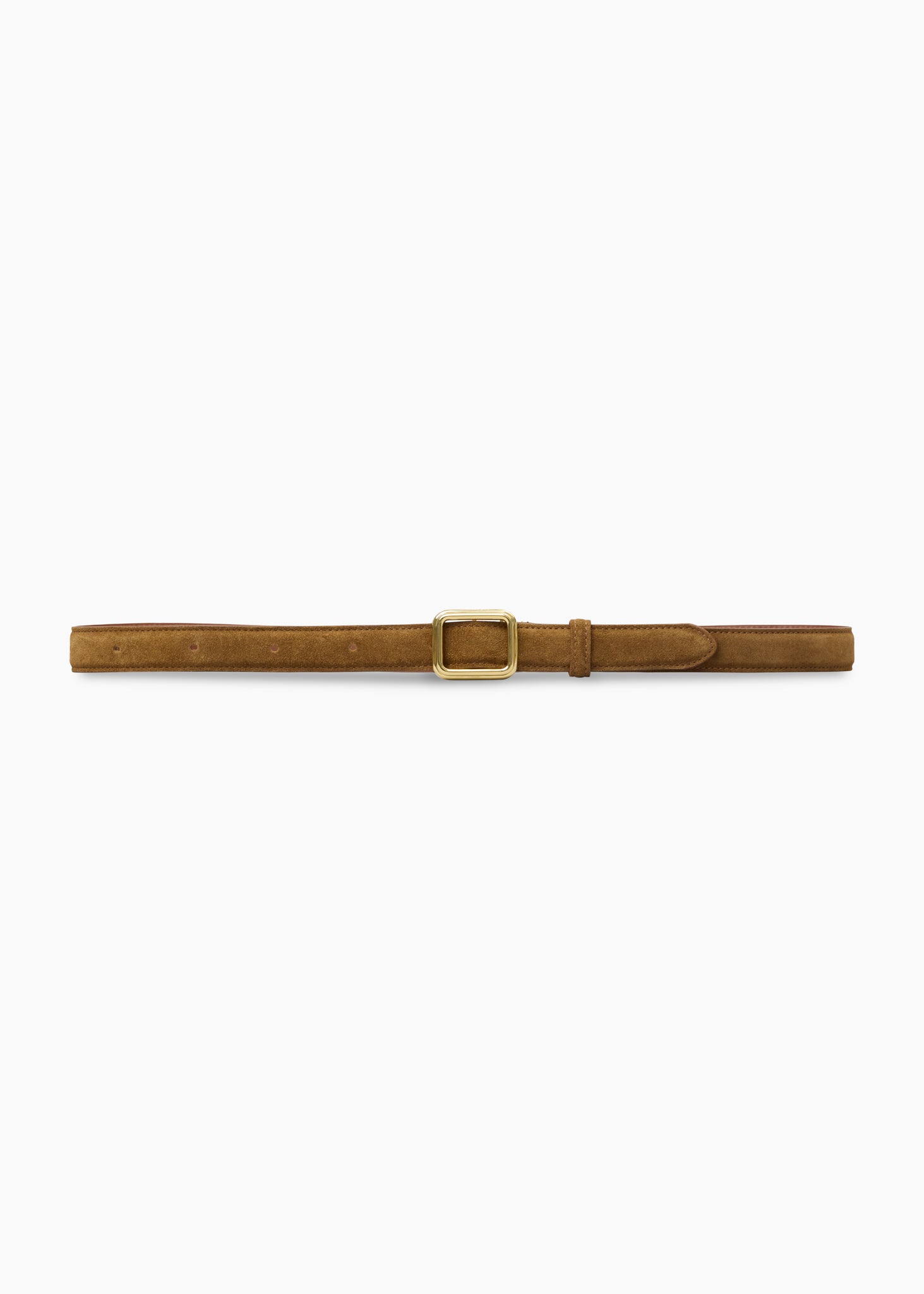 The Georgia Wide Belt Gold Maple Brown Suede Belter